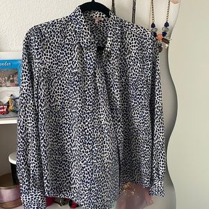 Blue Leopard print with gold buttons by Juicy Couture